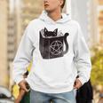 SataniCat Pentagram Cat Satan Demon Necronomicon Book Lover Unisex Hoodie