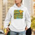 Softball Just A Girl Comic Book Style Graphic For Teens Premium Tri-Blend Unisex Hoodie