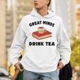 Tea Great Minds Drink Tea Apple Teacups Books Unisex Hoodie Tea Great Minds Drink Tea Apple Teacups Books Unisex Hoodie