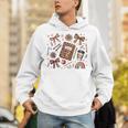 Teacher Coquette Bow Book First Day Of School Back To School Unisex Hoodie