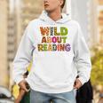 Wild About Reading Book Animal Teacher Children's Book Lover Unisex Hoodie Wild About Reading Book Animal Teacher Children's Book Lover Unisex Hoodie