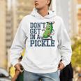 Youth Baseball Catcher Humor Don’t Get In A Pickle Unisex Hoodie