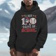 100 Days Of School Dabbing Baseball Hit Student Kids Boys Unisex Hoodie