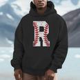 Baseball Alphabet Monogram Initial Letter R Unisex Hoodie Baseball Alphabet Monogram Initial Letter R Unisex Hoodie