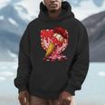 Baseball Heart Valentine Baseball Ice Cream Drip Boys Girls Unisex Hoodie