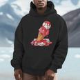 Baseball Ice Cream Drip Youth Strawberry Baseball Red Unisex Hoodie