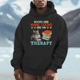 BOOKS AND MAINE COONS ARE MY THERAPY Main Coon Unisex Hoodie BOOKS AND MAINE COONS ARE MY THERAPY Main Coon Unisex Hoodie
