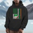 Books US American Flag One Lucky Librarian St Patrick's Day For Women Kids Men Unisex Hoodie