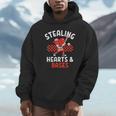 Boys Baseball Valentines Day Stealing Hearts Valentine Kids Unisex Hoodie Boys Baseball Valentines Day Stealing Hearts Valentine Kids Unisex Hoodie