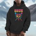 Bruh Baseball Ice Cream Drip Number 67 Player 67th Birthday Unisex Hoodie