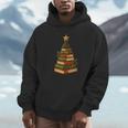 Christmas Book Tree Bookshelf Holiday For Readers Librarians Unisex Hoodie