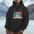 Christmas Tree Snowman Reindeer Book Stack Tee Librarian Unisex Hoodie