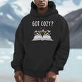 Cozy Cat Mystery Book Lover Reading Nerd Cute Bookish Reader Men Women Kids Unisex Hoodie