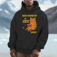 Easily Distracted By Cats And Books For Cat And Book Lover Unisex Hoodie Easily Distracted By Cats And Books For Cat And Book Lover Unisex Hoodie