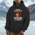 Easily Distracted By Dragons And Books Reading Unisex Hoodie Easily Distracted By Dragons And Books Reading Unisex Hoodie