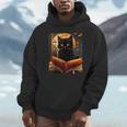 Halloween Cat Reading Books Spooky Cat Reader Teachers For Men Women Kids Unisex Hoodie