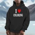 I Heart Love Coloring Hobbies Books Pencils Crayons Marker Unisex Hoodie I Heart Love Coloring Hobbies Books Pencils Crayons Marker Unisex Hoodie