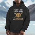 I'm Just Here For The Snacks And Commercials Baseball Unisex Hoodie