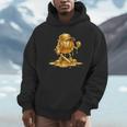 Melting Baseball Mascot Slugger Bat Cap Cartoon Unisex Hoodie