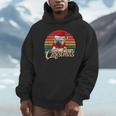 Merry Christmas Retro Vintage Pugmas Pug Reading Books Unisex Hoodie