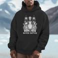 Messy Bun Skeleton Reading Book Coffee Never Better Unisex Hoodie