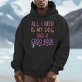 All I Need Is My Dog And A Good Book Girls Book Reader Unisex Hoodie