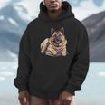 Norwegian Elkhound Books Reading Dog Breed Graphic Unisex Hoodie