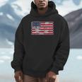 Patriotic Book Flag Reading American Flag Books Teacher Unisex Hoodie