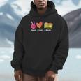 Peace Love Books Reader Librarian Library Book Unisex Hoodie