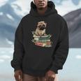 Pug Dog Reading Book Coffee Read Books Be Kind Stay Weird Unisex Hoodie