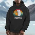 Retro Book Ghost Reading Halloween Teacher Men Women Unisex Hoodie