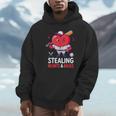 Stealing Hearts And Bases Baseball Player Valentine's Day Unisex Hoodie