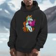 Unicorn Librarian For A Teacher Reading Book In School Unisex Hoodie
