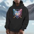 Valentines Baseball Heart Dripping Ice Cream Gen Z Alpha Unisex Hoodie Valentines Baseball Heart Dripping Ice Cream Gen Z Alpha Unisex Hoodie