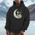 Women's Alien And Astronaut Reading On Moon Kids Sci Fi Book Unisex Hoodie