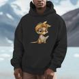 Women's Baby Lizard Small Book Reading Reptile Graphic Portrait Unisex Hoodie