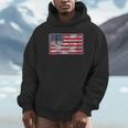 Women's Patriotic Book Flag Reading American Flag Books Teacher Unisex Hoodie