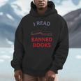 Women's I Read Banned Books Bluegrey-Red Literature Activist Unisex Hoodie