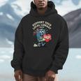 Women's Support Your Local Library Staff Retro Book Mascot Unisex Hoodie