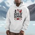 100 Days Of School Coquette Bow Baseball 100th Day Girl Kid Unisex Hoodie 100 Days Of School Coquette Bow Baseball 100th Day Girl Kid Unisex Hoodie