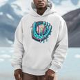 Baseball Drip Ice Cream Sprinkles Baseball Player Premium Tri-Blend Unisex Hoodie