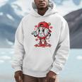 Baseball Ice Cream Valentine Dripping Game Day Men Boys Kids Unisex Hoodie