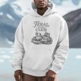 Book Lover Bookworm Feral Readers Club Raccoon Opossum Premium Tri-Blend Unisex Hoodie