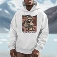 Bookish Mom Raccoon I Live Here Now Library Book Lover Unisex Hoodie