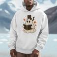 Books Ghost Reading Book Halloween Library Cat Fall Unisex Hoodie