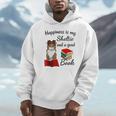 Cute Happiness Is Sheltie And Books Sheltie Mom Unisex Hoodie