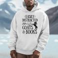 Goat Quote Easily Distracted By Goats And Books Lover Unisex Hoodie Goat Quote Easily Distracted By Goats And Books Lover Unisex Hoodie