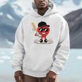 Heart Playing Baseball Valentine Baseball Unisex Hoodie