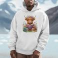 Highland Cow Book Floral Bookworm Librarian Cute Easter Day Unisex Hoodie Highland Cow Book Floral Bookworm Librarian Cute Easter Day Unisex Hoodie