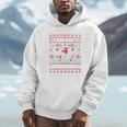Ho Ho Homerun Baseball Ugly Christmas Sweater Party Hitter Unisex Hoodie Ho Ho Homerun Baseball Ugly Christmas Sweater Party Hitter Unisex Hoodie